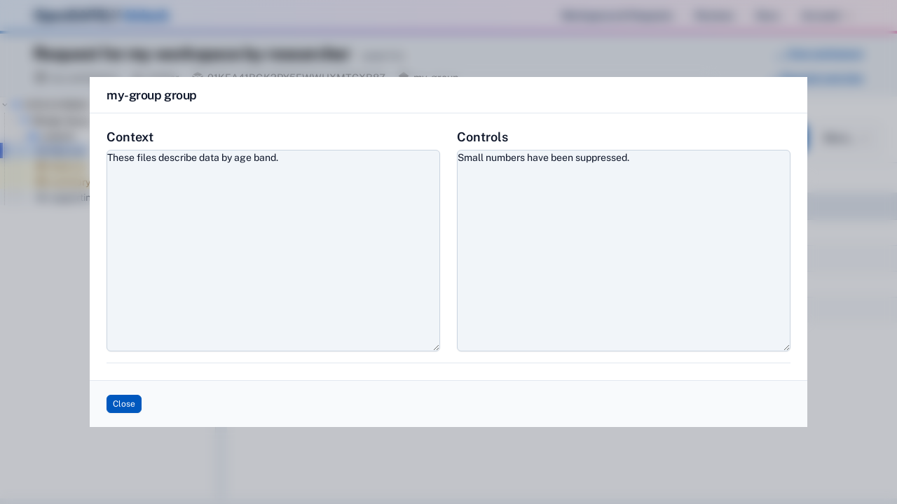 Context, controls and comments modal
